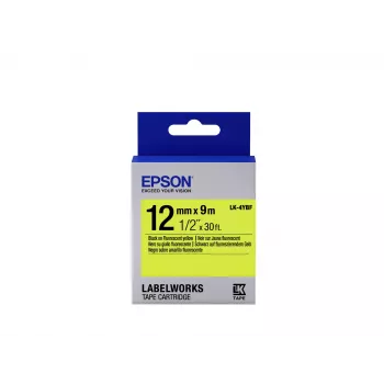 Epson Label Cartridge Fluorescent LK-4YBF Juoda/Geltona 12mm (9m)