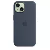 Silicone Dangtelis Apple iPhone 15 MagSafe Audros Mėlyna