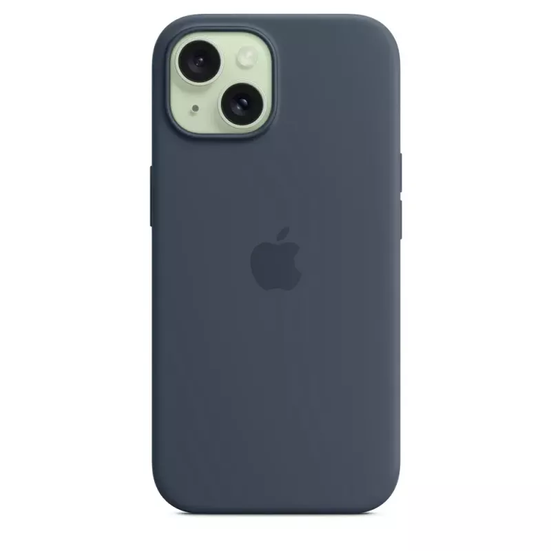 Silicone Dangtelis Apple iPhone 15 MagSafe Audros Mėlyna
