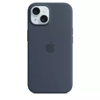 Silicone Dangtelis Apple iPhone 15 MagSafe Audros Mėlyna