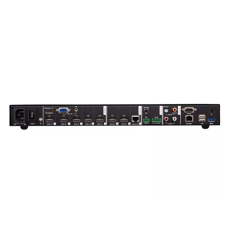 ATEN 7 x 3 prezentacinis jungiklis, HDMI, metalinis, juodas, 60 Hz, 1080p, 1920 x 1200 pikselių