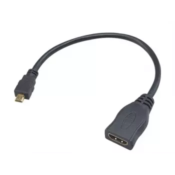 HDMI adapterio kabelis Akasa AK-CBHD09-25BK (Micro HDMI → Standartinis HDMI, 0,25 m)