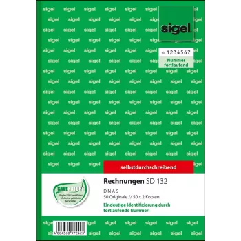 Verslo blankai Sigel SD132 A5 rožiniai balti geltoni 150 lapų