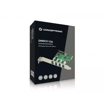 Conceptronic EMRICK02G vidinė PCIe plėtimosi kortelė su 4 USB 3.2 Gen 1 prievadais