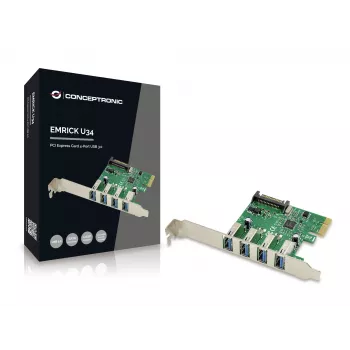Conceptronic EMRICK02G vidinė PCIe plėtimosi kortelė su 4 USB 3.2 Gen 1 prievadais