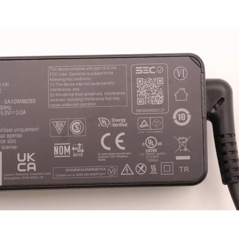 Lenovo 5A10W86293 maitinimo adapteris 45 W juodas