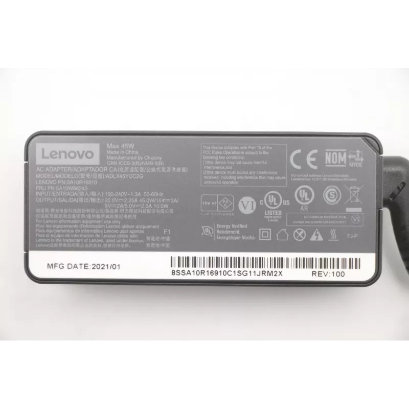 Lenovo 5A10W86243 maitinimo adapteris / keitiklis 45 W juodas