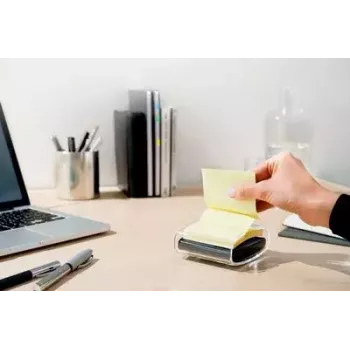 3M Post-it PRO-B1Y Z-Notes lapelių dozatorius su 1 blokeliu (90 lapų), juodas/geltonas