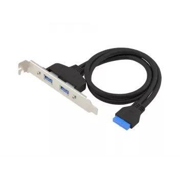 Conceptronic EMRICK11B adapteris iš 19 kontaktų vidinės USB 3.0 jungties į dvi USB-A išorines jungtis
