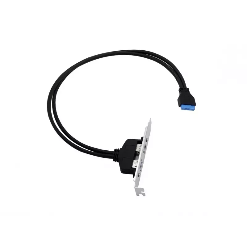 Conceptronic EMRICK11B adapteris iš 19 kontaktų vidinės USB 3.0 jungties į dvi USB-A išorines jungtis