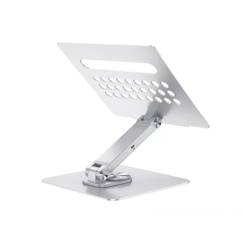 Conceptronic DONN27G stovas nešiojamam kompiuteriui, sidabrinis, aliuminis, 360°, USB 3.2 Gen 1 Type-C, 5000 Mbit/s