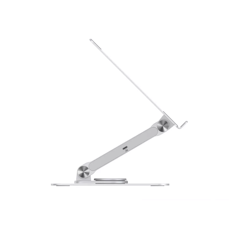 Conceptronic DONN27G stovas nešiojamam kompiuteriui, sidabrinis, aliuminis, 360°, USB 3.2 Gen 1 Type-C, 5000 Mbit/s