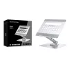 Conceptronic DONN27G stovas nešiojamam kompiuteriui, sidabrinis, aliuminis, 360°, USB 3.2 Gen 1 Type-C, 5000 Mbit/s
