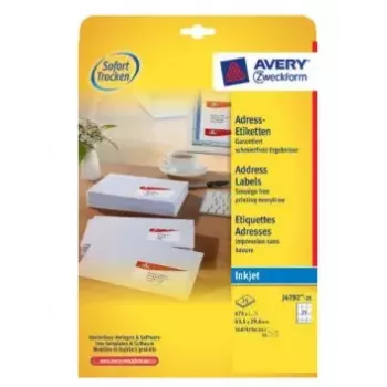 Lipnūs etiketės popieriui Avery J4792-25 balta