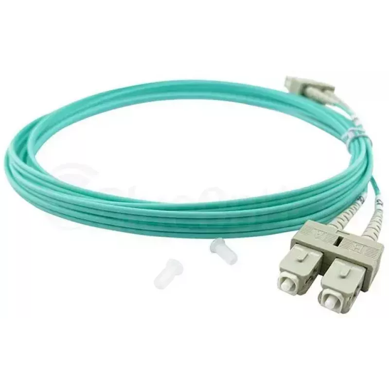 BlueOptics LC–SC daugiamodis OM3 Duplex šviesolaidinis komutacinis kabelis, LC-UPC/SC-UPC, 10 m, smėlio spalvos (suderinamas su Corning 055702T512000010M)