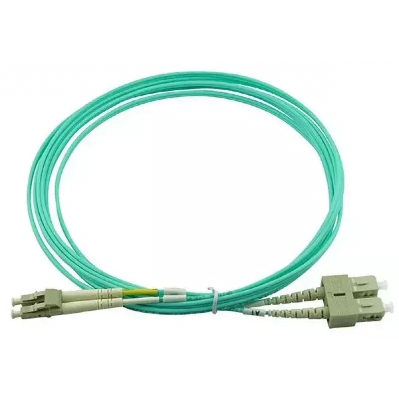BlueOptics LC–SC daugiamodis OM3 Duplex šviesolaidinis komutacinis kabelis, LC-UPC/SC-UPC, 10 m, smėlio spalvos (suderinamas su Corning 055702T512000010M)