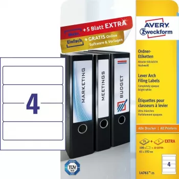 Lipni etiketė Avery L4761-25 suapvalintas stačiakampis
