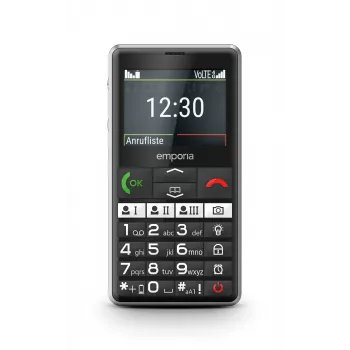 Emporia emporiaPURE-LTE senjorų telefonas, 5,87 cm (2,31 colio), 107 g, juodas
