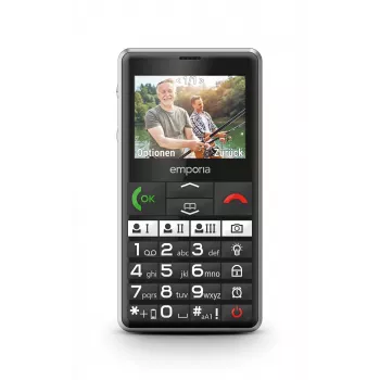 Emporia emporiaPURE-LTE senjorų telefonas, 5,87 cm (2,31 colio), 107 g, juodas