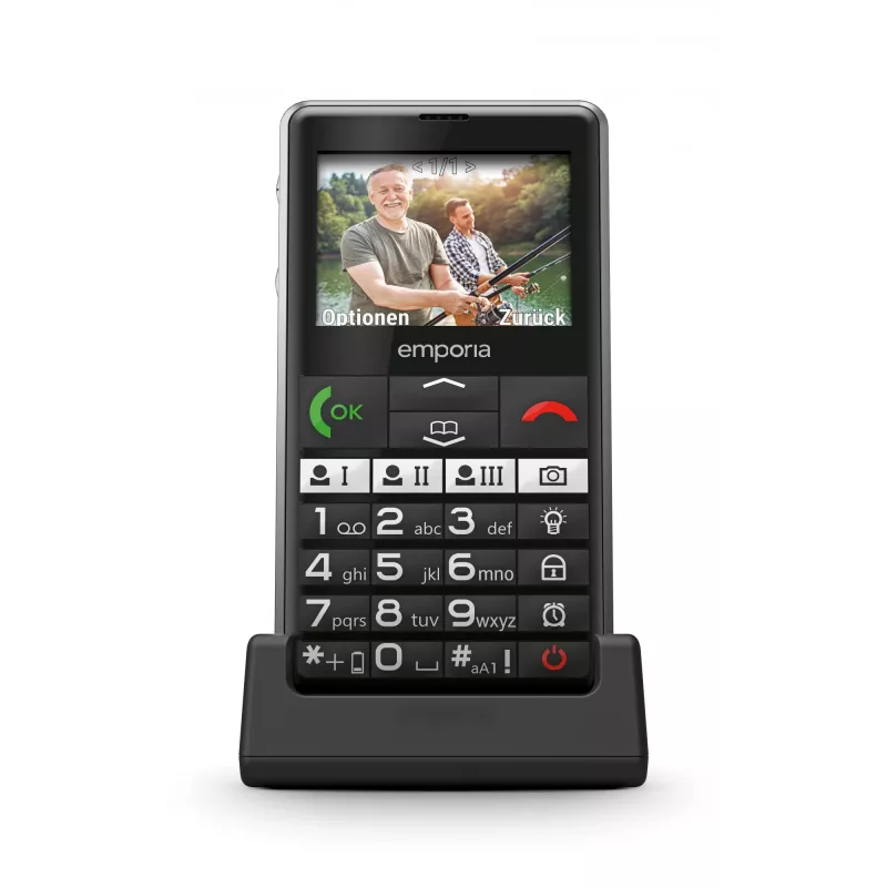 Emporia emporiaPURE-LTE senjorų telefonas, 5,87 cm (2,31 colio), 107 g, juodas
