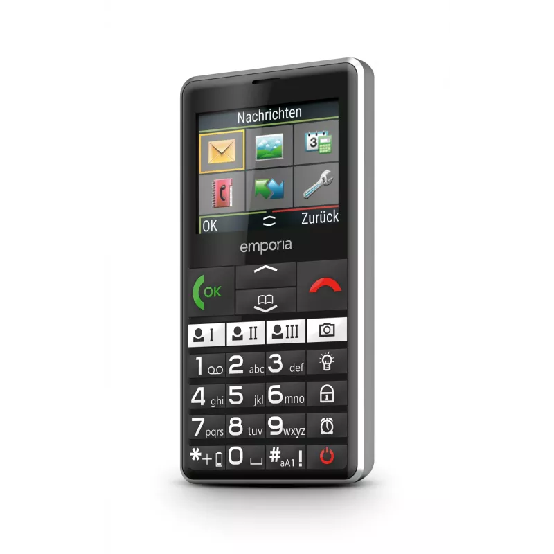 Emporia emporiaPURE-LTE senjorų telefonas, 5,87 cm (2,31 colio), 107 g, juodas