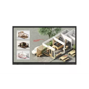 LG CreateBoard Standart interaktyvi lenta 190,5 cm (75 col.) 3840 x 2160 pikselių Liečiamas ekranas Juoda