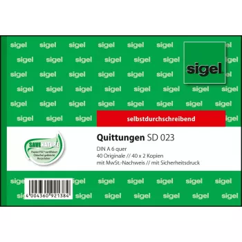 Verslo forma Sigel SD023 žalia A6 Q 120 lapų