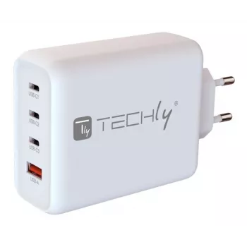 Techly IPW-PD140W-WH mobiliojo įrenginio įkroviklis Power bank, Išmanusis telefonas, Planšetė, Universalus Baltas AC Greitasis įkrovimas Vidiniam naudojimui