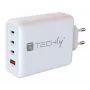 Techly IPW-PD140W-WH mobiliojo įrenginio įkroviklis Power bank, Išmanusis telefonas, Planšetė, Universalus Baltas AC Greitasis įkrovimas Vidiniam naudojimui