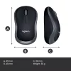 Pelinė Logitech M185 Swift Wireless pilka