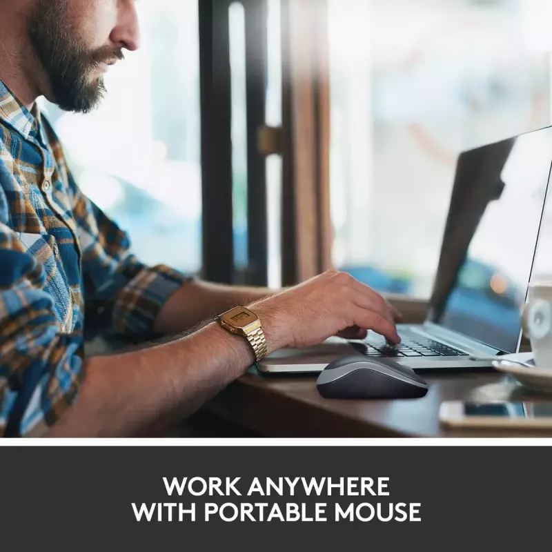 Pelinė Logitech M185 Swift Wireless pilka
