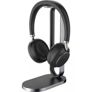 Belaidės ausinės Yealink BH76 su stovu įkrovimui, USB Type-A, Bluetooth, juodos spalvos