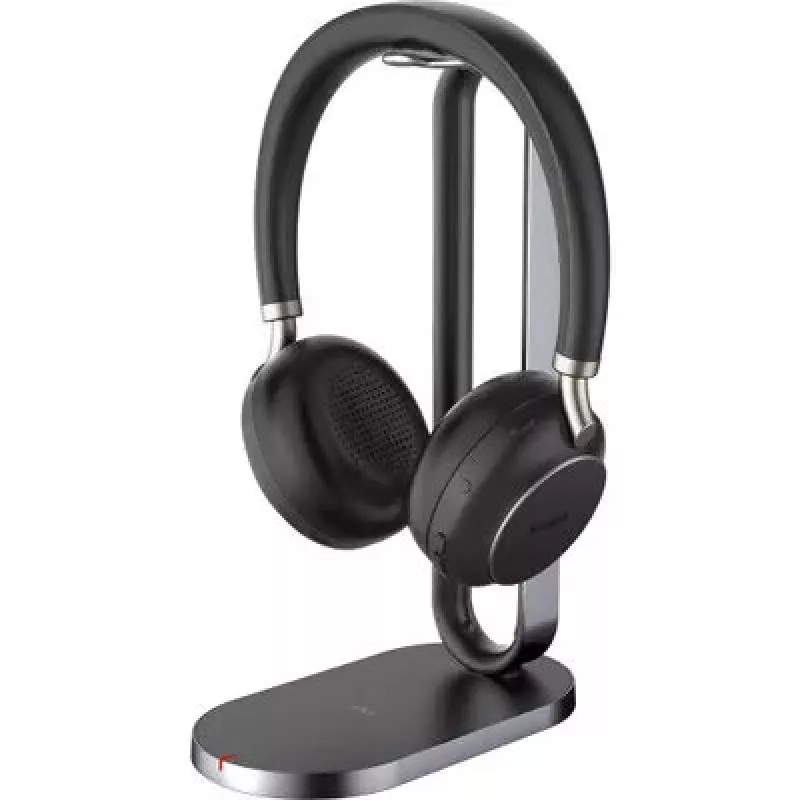 Belaidės ausinės Yealink BH76 su stovu įkrovimui, USB Type-A, Bluetooth, juodos spalvos