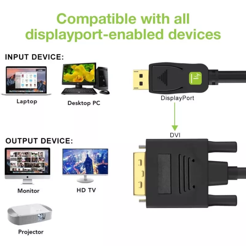 Techly monitoriaus DisplayPort į DVI laidas 3 m ICOC DSP-C-030