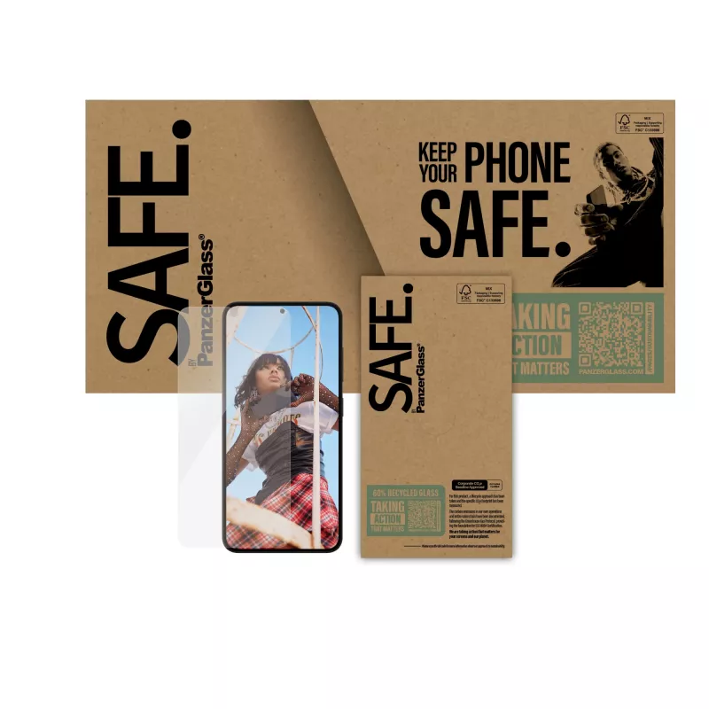 PanzerGlass SAFE. by ® Ekrano apsauga Samsung Galaxy S25 | S24 | Ultra-Wide Fit