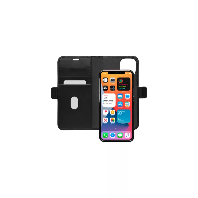 Dėklas-piniginė dbramante1928 Lynge iPhone 12/12 Pro 6,1 colio juoda
