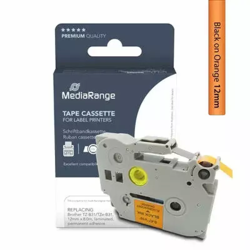 Spausdintuvo juosta MediaRange MRBTZB31 Juoda 1,2 cm x 8 m