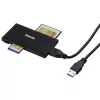 Hama 00181018 kortelių skaitytuvas USB 3.2 Gen 1 (3.1 Gen 1) Type-A juodas
