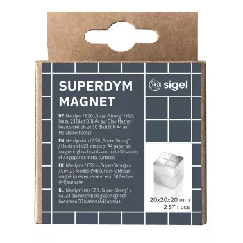 Neodimio magneto kubas Sigel BA706 sidabrinis 20 mm