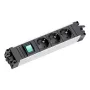 Bachmann STEP ALU 3-jų lizdų ilginimo laidų blokas su jungikliu, aliumininis korpusas, 3x AC lizdai, 230 V, 16 A, IP20