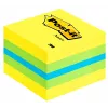 3M Post-it 2051L spalvoti lipnūs lapeliai Kvadratas Mėlyna, Žalia, Turkio, Geltona 400 lapų
