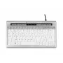 BakkerElkhuizen S-board 840 UK Qwerty, belaidė klaviatūra (80-87%), USB, žirklinis mechanizmas, QWERTY, šviesiai pilka, balta