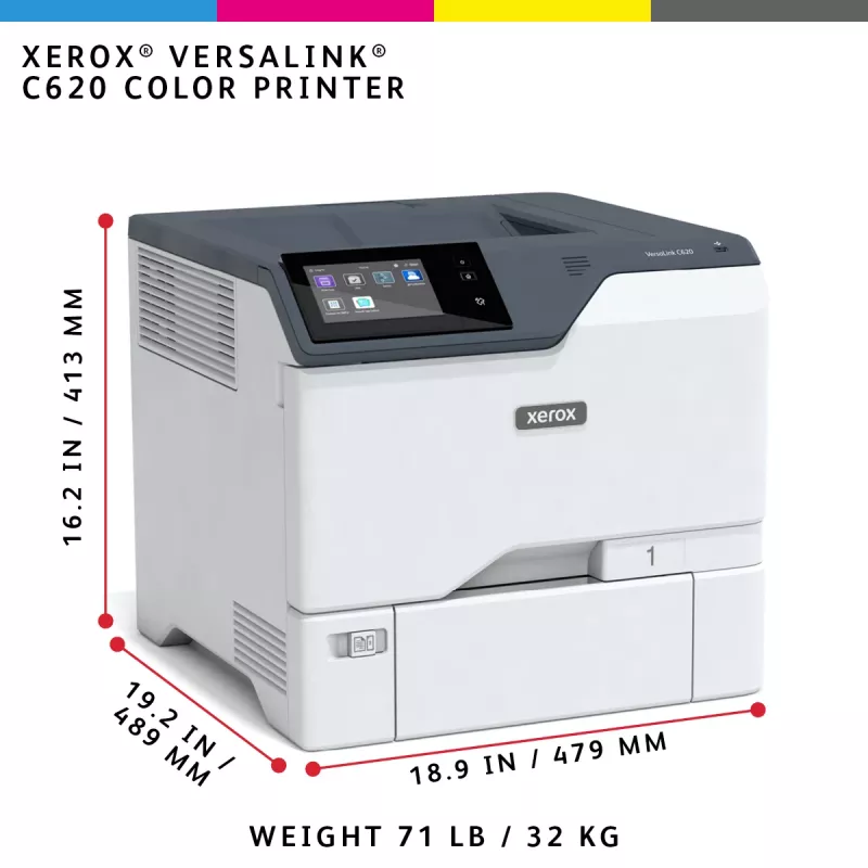Xerox VersaLink C620 A4 50ppm Spalvotas Daugiafunkcis Spausdintuvas su Dvivide Spauda, PS3, PCL5e/6, 2 Dėklai 650 Lapų
