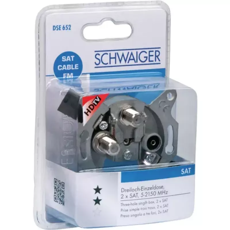 Schwaiger DSE652 531 kombinuotas lizdas SAT TV Radijui