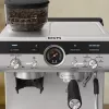 Kavos aparatas KRUPS XP801T pusiau automatinis su malūnėliu, 3 L vandens talpa, 2 puodeliams, juodas/nerūdijantis plienas