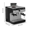 Kavos aparatas KRUPS XP801T pusiau automatinis su malūnėliu, 3 L vandens talpa, 2 puodeliams, juodas/nerūdijantis plienas