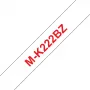 Brother M-K222BZ juosta etiketėms, raudona ant baltos