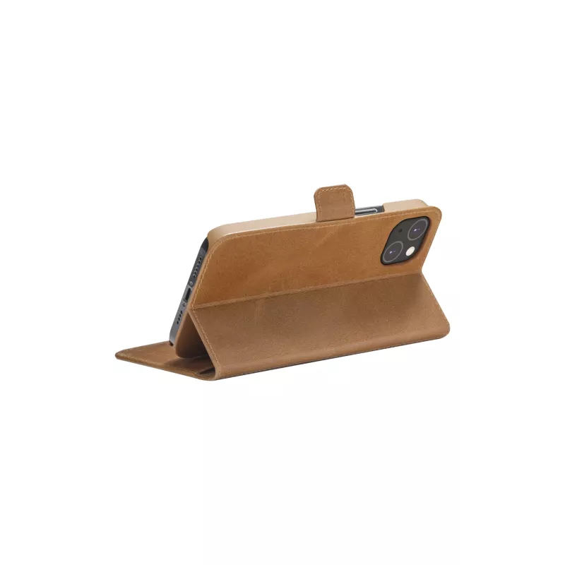 Dėklas-piniginė dbramante1928 iPhone 14 Plus Tan 3 kortelių kišenės