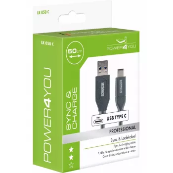 USB laidas Schwaiger LK 050 C USB 3.2 Gen 2 0,5 m USB A USB C juodas