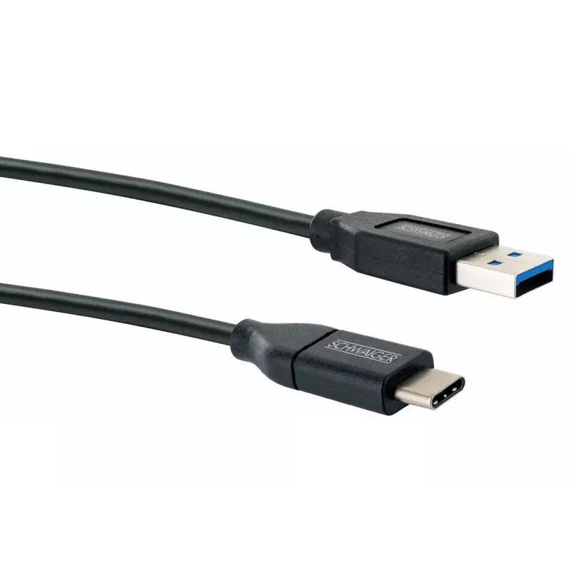 USB laidas Schwaiger LK 050 C USB 3.2 Gen 2 0,5 m USB A USB C juodas